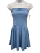 Susan Monaco Size S Sky Blue Nylon Blend Pleated Strapless Mini Dress Sky Blue / S