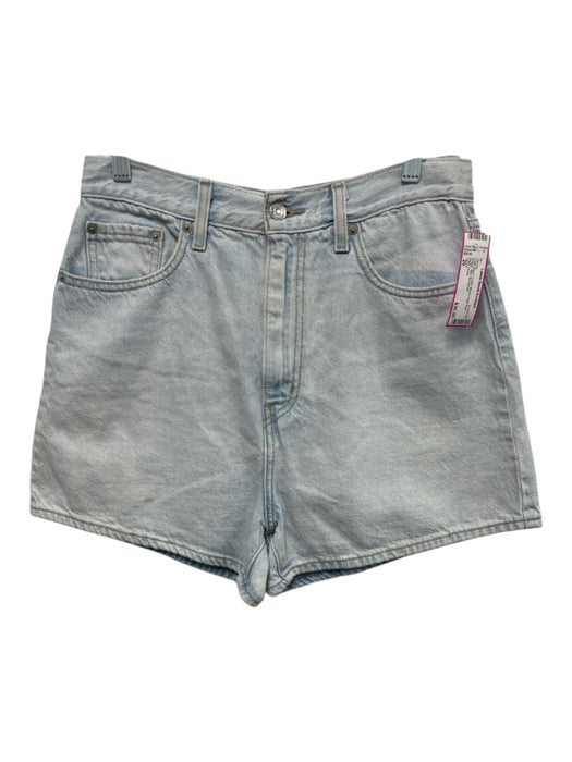 Levi's Size 29 Light Wash Cotton Blend High Rise baggy Mini Shorts Light Wash / 29