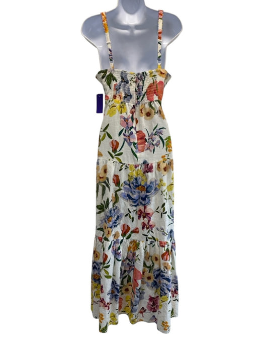 Farm Rio Size M Purple, Blue, Multi Linen & Viscose Spaghetti Strap Midi Dress Purple, Blue, Multi / M