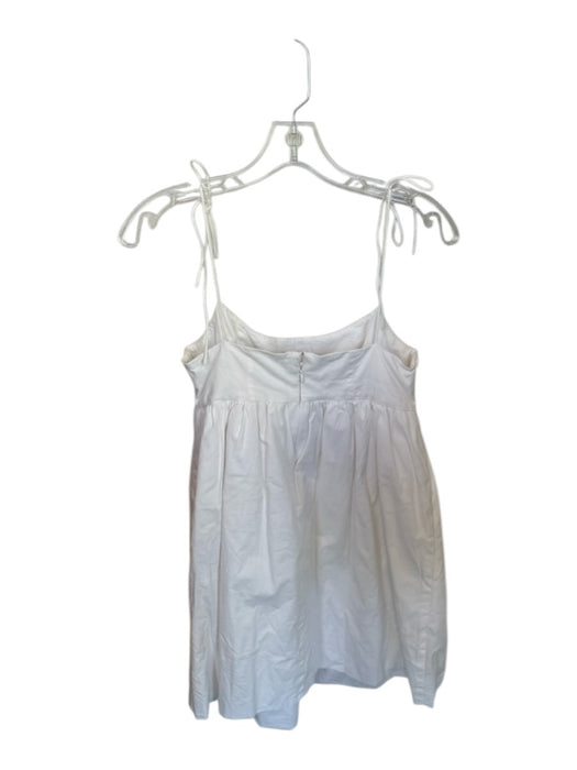 LPA Size S White Polyester Blend Babydoll Spaghetti Strap Tie Strap Mini Dress White / S