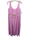 Pomander Place Size XS Pink Linen Drawstring Rope Maxi Dress Pink / XS
