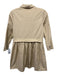 Luminary Size XS Khaki Tan Polyester Blend Half Button Collared Above Knee Dress Khaki Tan / XS
