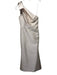 Alfred Sung Size 4 Champagne Gold Polyester Satin One Shoulder Bow column Gown Champagne Gold / 4