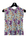 Oliphant Size Small White, purple & multi Cotton Sleeveless Floral Tiered Dress White, purple & multi / Small