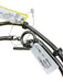 St. John Silver & Blue Metal Snake Chain Faux Stone Toggle Clasp Long Necklace Silver & Blue