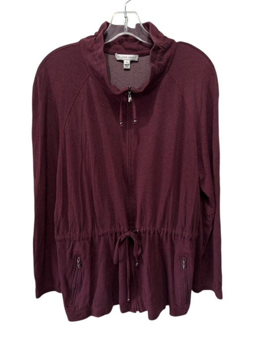 St. John Sport Size L/M Burgundy Red Viscose & Lyocell Jogger Pant Set Burgundy Red / L/M