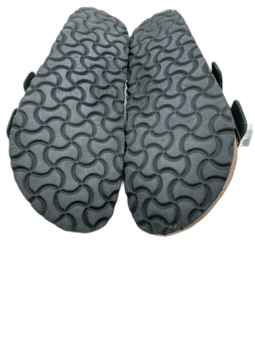 Birkenstock Shoe Size 38 Gunmetal Leather Upper Metallic Two Straps Mule Sandals Gunmetal / 38