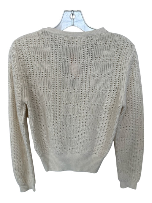 Bellerose Size 0 Cream Wool Long Sleeve Loose Knit Cardigan Sweater Cream / 0
