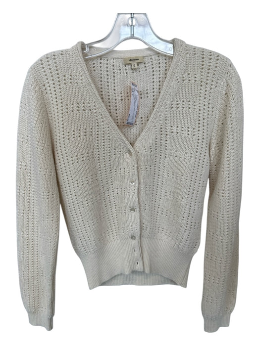 Bellerose Size 0 Cream Wool Long Sleeve Loose Knit Cardigan Sweater Cream / 0