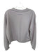 Staud Size S Purple Cotton Long Sleeve Cropped Crew Neck Sweatshirt Purple / S