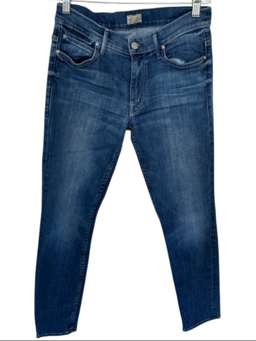 Mother Size 27 Dark Wash Cotton Blend Skinny Denim Jeans Dark Wash / 27