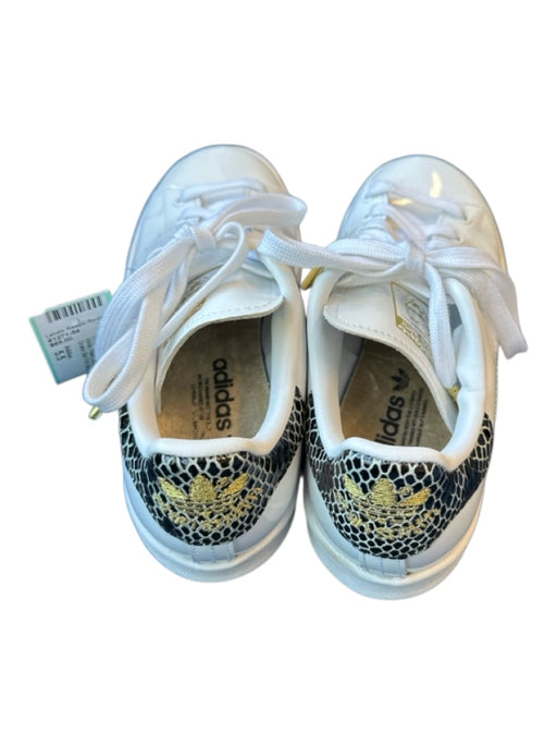 Adidas Shoe Size 5.5 White Patent Leather Shiny lace up Sneakers White / 5.5