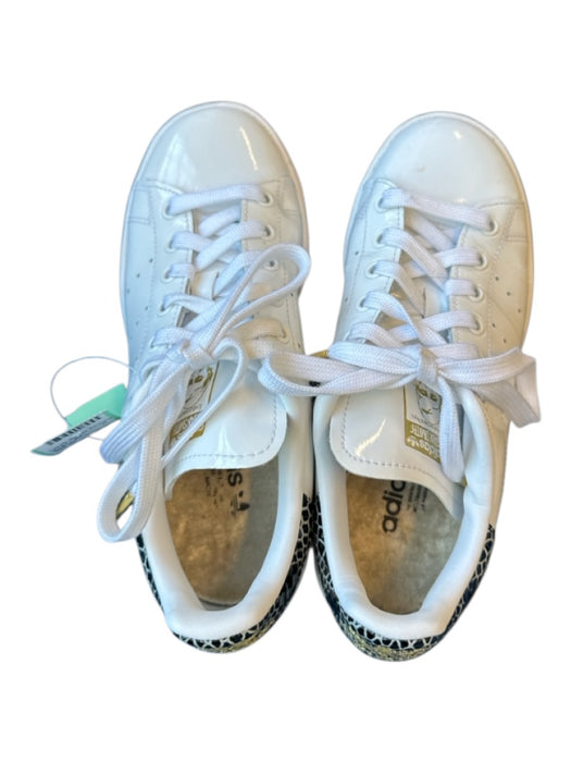 Adidas Shoe Size 5.5 White Patent Leather Shiny lace up Sneakers White / 5.5