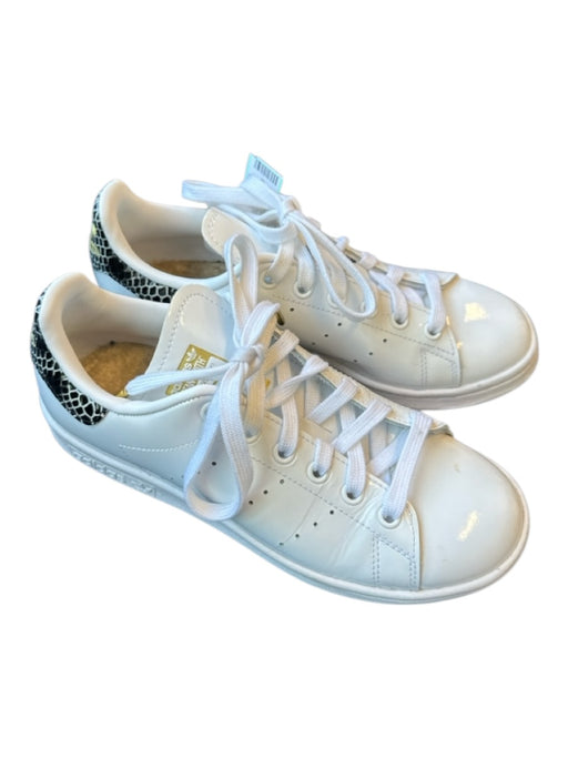 Adidas Shoe Size 5.5 White Patent Leather Shiny lace up Sneakers White / 5.5
