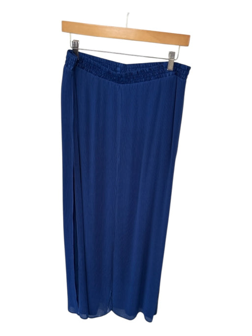 Komarov Size XL Blue Polyester Shiny Pleated Pants Blue / XL
