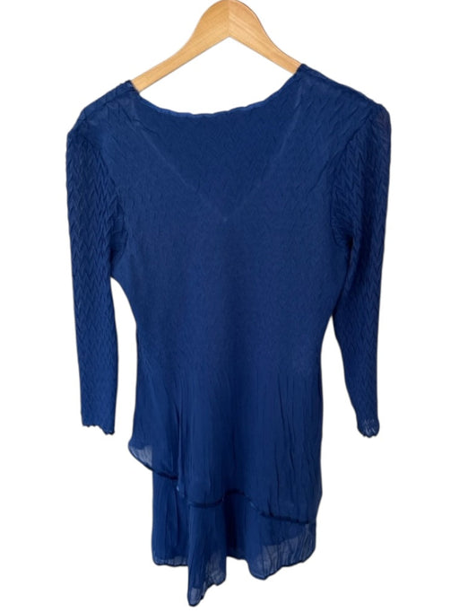 Komarov Size XL Blue Polyester Shiny High Low Top Blue / XL