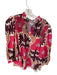 CROSBY by Mollie Burch Size XXL Pink, Tan & Multi Polyester Scrunch Detail Shirt Pink, Tan & Multi / XXL