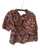 Crosby Size XL Multi Cotton Floral Puff Ball Detail Blouse Shirt Multi / XL