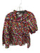 Crosby Size XL Multi Cotton Floral Puff Ball Detail Blouse Shirt Multi / XL