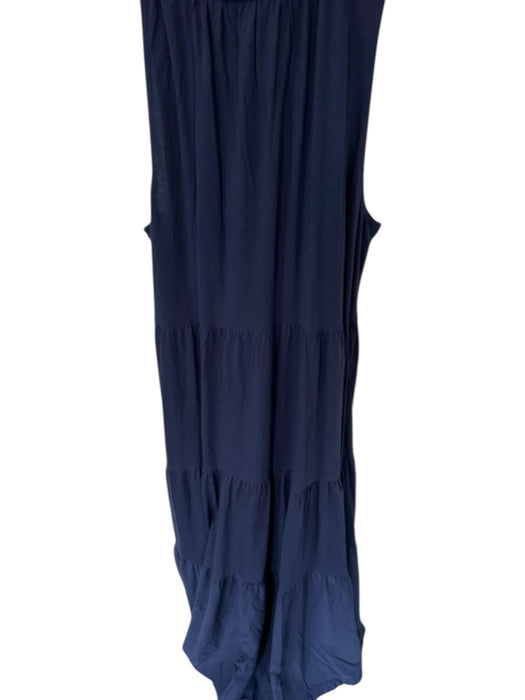 Lily Pulitzer Size XL Navy Cotton Tassle Ties Maxi Dress Navy / XL