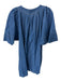 Pomander Place Size XXL Blue Cotton V Neck Mini Dress Blue / XXL