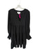 Pomander Place Size XXL Black Polyester & Spandex V Neck Tiered Mini Dress Black / XXL