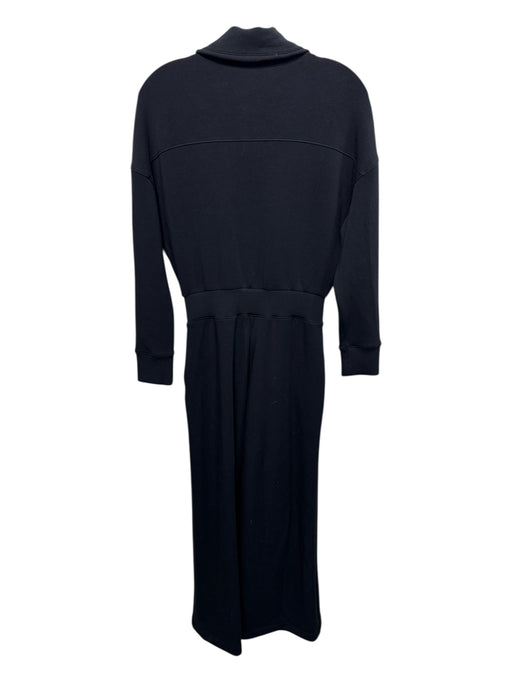 Spanx Size XS Black Modal Zipper Elastic Waist Wide Leg Long Sleeve Jumpsuit Black / XS