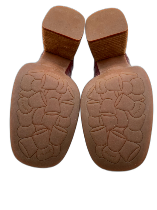 Kork-Ease Shoe Size 9.5 Reddish Brown Leather Upper Square Toe Loafers Reddish Brown / 9.5