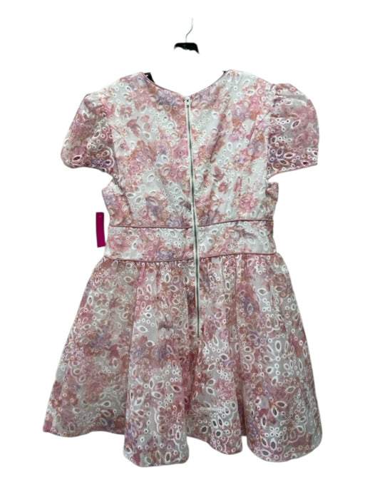 Bardot Size XXL White, Pink, Orange Polyester Cap Sleeve Floral Eyelet Dress White, Pink, Orange / XXL