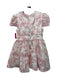Bardot Size XXL White, Pink, Orange Polyester Cap Sleeve Floral Eyelet Dress White, Pink, Orange / XXL