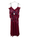 Marchesa Notte Size 12 Red, Pink, Blue Nylon Tulle Overlay Flowers V Neck Gown Red, Pink, Blue / 12