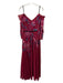 Marchesa Notte Size 12 Red, Pink, Blue Nylon Tulle Overlay Flowers V Neck Gown Red, Pink, Blue / 12