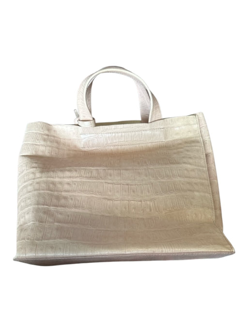 Furla Blush Leather Croc Embossed Top Handle Bag Blush / M