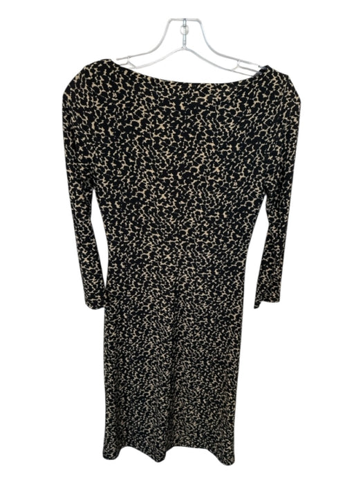 Lauren Ralph Lauren Size 2 Tan & black Polyester Blend Long Sleeve Dress Tan & black / 2
