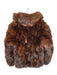 Size Est M Brown Fur Long Sleeve Collar Short Coat Brown / Est M