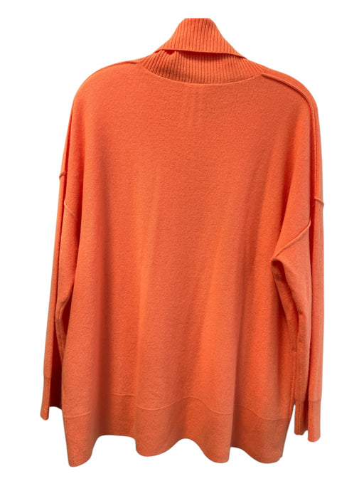 By Anthropologie Size Small Orange Cashmere Long Sleeve Turtleneck Sweater Orange / Small