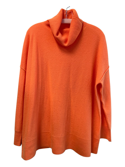 By Anthropologie Size Small Orange Cashmere Long Sleeve Turtleneck Sweater Orange / Small
