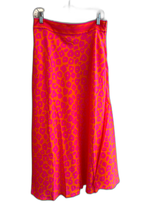 Gretchen Scott Size S Pink & Orange Polyester Side Zip Animal Print Skirt Pink & Orange / S