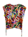 Alden Adair Size M Multi Cotton & Polyester Cap Sleeve Floral & Animal Print Top Multi / M