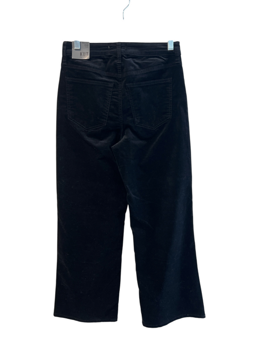 KUT Size 0 Black Cotton Blend High Rise Flare Faux Suede Jeans Black / 0