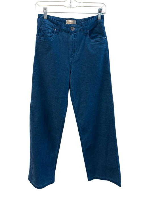 KUT Size 0 Blue Cotton Blend High Rise Wide Leg Jeans Blue / 0