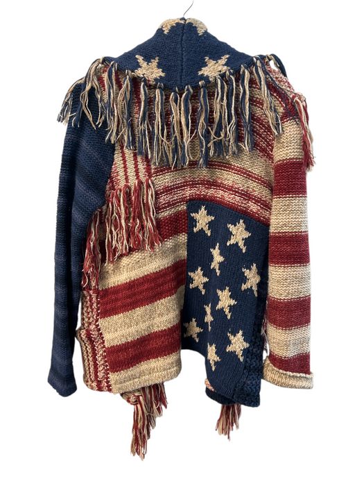 Denim & Supply Ralph Lauren Size XS/S Red, White & Blue Cotton Blend Cardigan Red, White & Blue / XS/S
