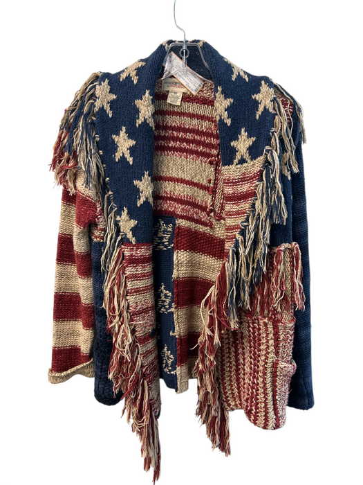 Denim & Supply Ralph Lauren Size XS/S Red, White & Blue Cotton Blend Cardigan Red, White & Blue / XS/S