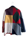 Tory Burch Size Est S Red & Multi Acrylic & Polyester Lapel Block Color Coat Red & Multi / Est S
