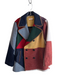 Tory Burch Size Est S Red & Multi Acrylic & Polyester Lapel Block Color Coat Red & Multi / Est S