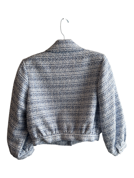 Tyler Boe Size Est S Blue No Fabric Tag Long Sleeve Tweed silver hardware Jacket Blue / Est S