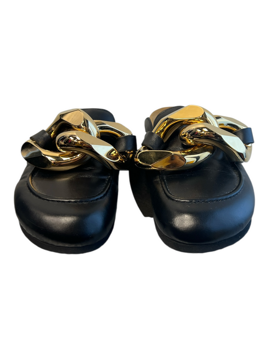 JW Anderson Shoe Size 38 Black Leather Gold hardware Round Toe Flat Mule Shoes Black / 38