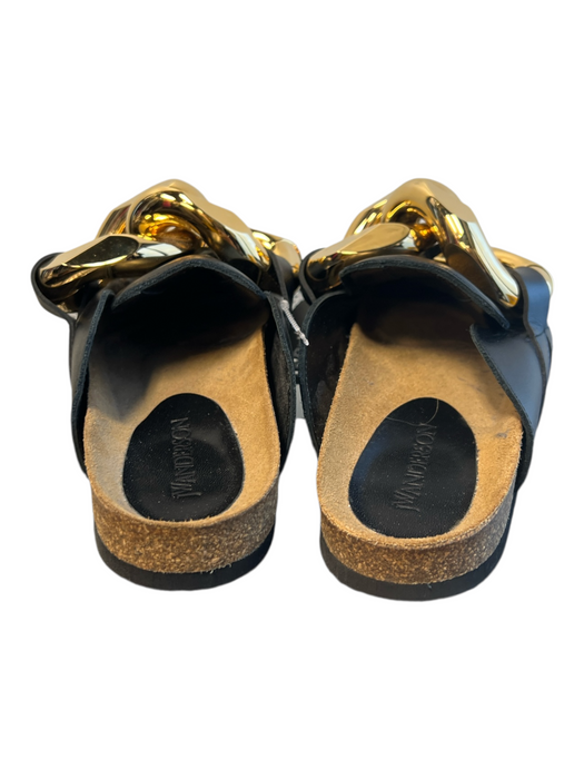JW Anderson Shoe Size 38 Black Leather Gold hardware Round Toe Flat Mule Shoes Black / 38