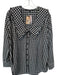 English Factory Size S Black & White Polyester Blend Long Sleeve Plaid Bib Top Black & White / S