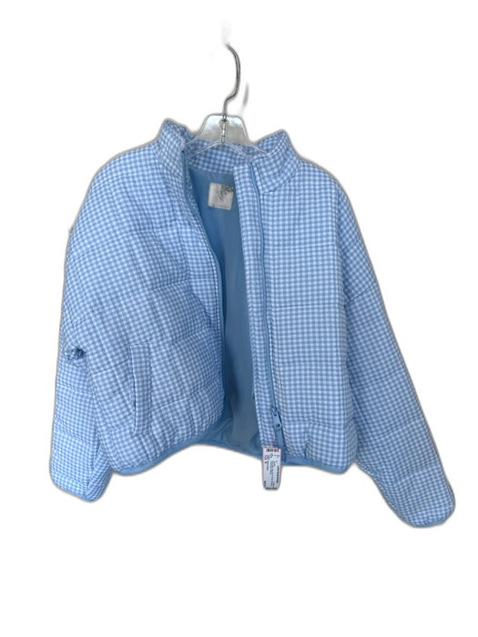 Altar'd State Size S Blue & White Polyester Checkered Jacket Blue & White / S